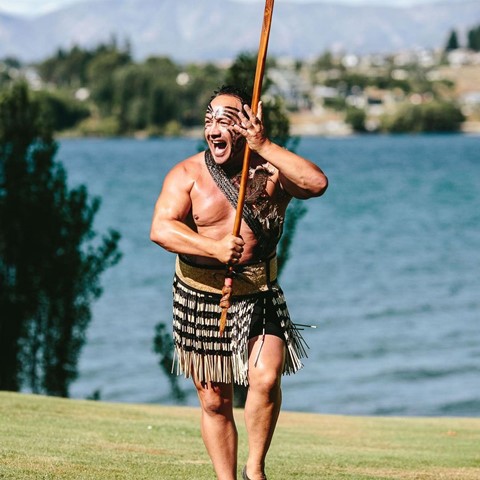 Person performing the Haka from Wanahaka.