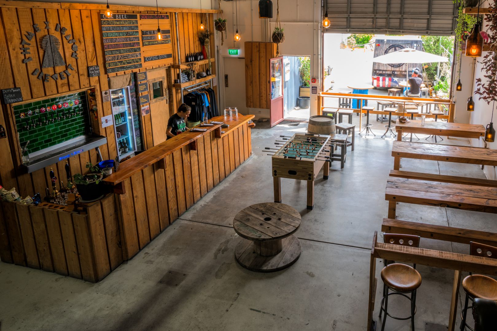 Interior of Rhyme and Reason brewery in Wanaka.